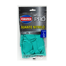 Guantes Especiales Nitrilo Verde L - Virutex Pro.