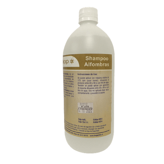 Shampoo de Alfombras Botella 1 Litro.