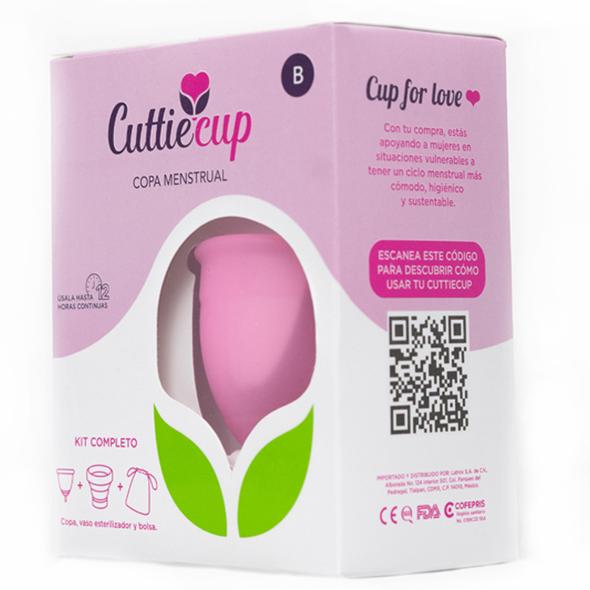 Copa Menstrual MiaLuna Talla XS. El producto se entrega sin bolsa ni caja.