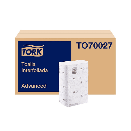 TOALLA INTERFOLEADA TORK D/H  1 PAQUETE  DE 200 HJS DE 21 CMS X 24 CMS