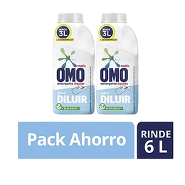 Omo Detergente Diluir 2 Botellas de 500ml c/u