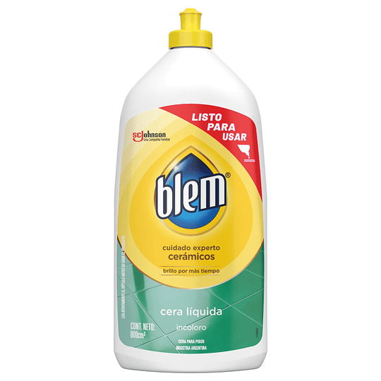 Cera Autobrillo Incolora Blem 800 Ml.