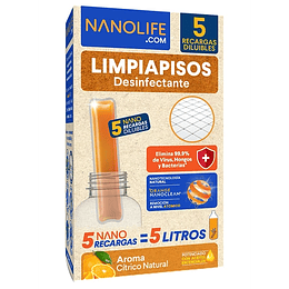Nanolife Limpia Piso Desinfectante Cítrico Recarga 5 Lt.