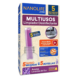 Nanolife Multiuso Desinfectante Lavanda Recarga 5 Lt.