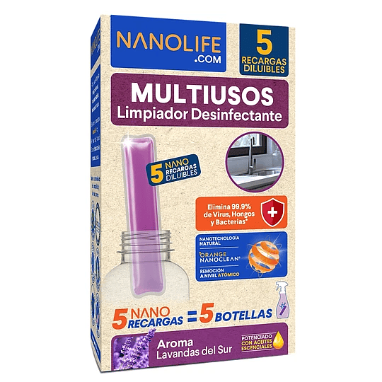Nanolife Multiuso Desinfectante Lavanda Recarga 5 Lt.