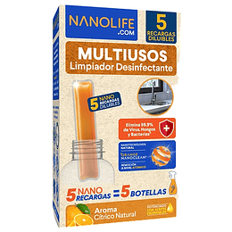 Nanolife Multiuso Desinfectante Cítrico Recarga 5 Lt.