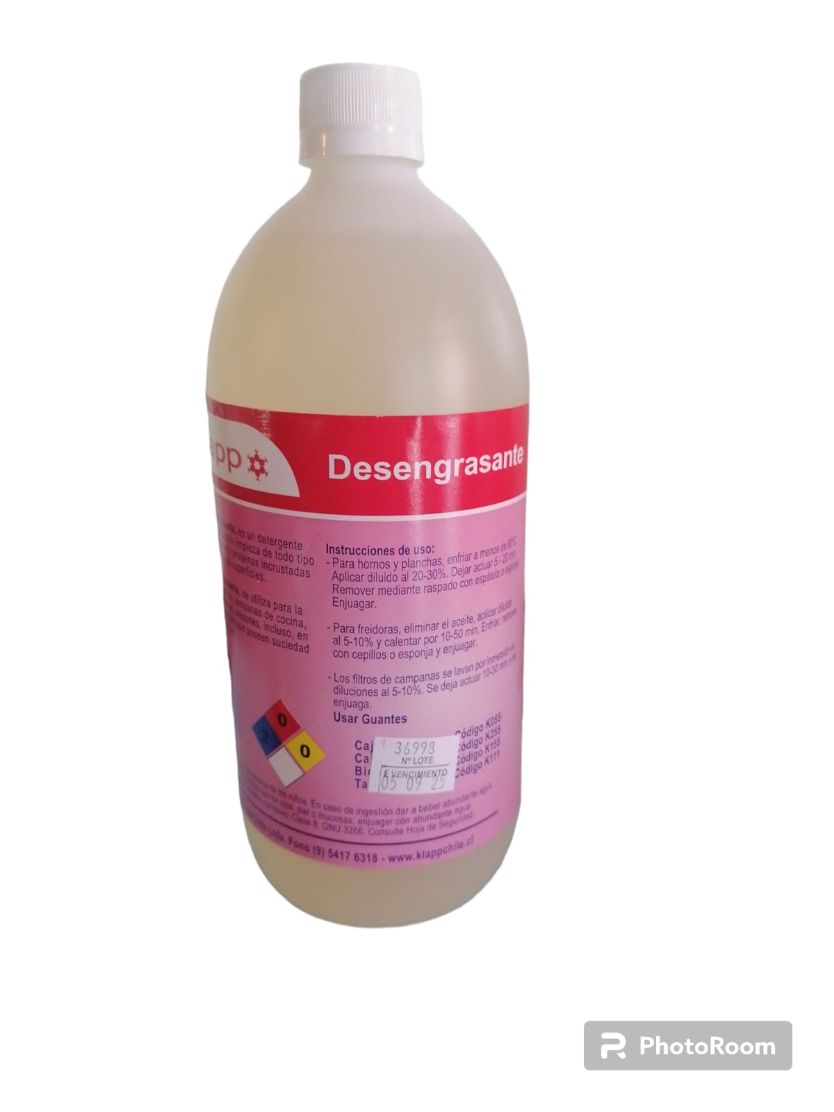 Desengrasante Botella 1 Litro.