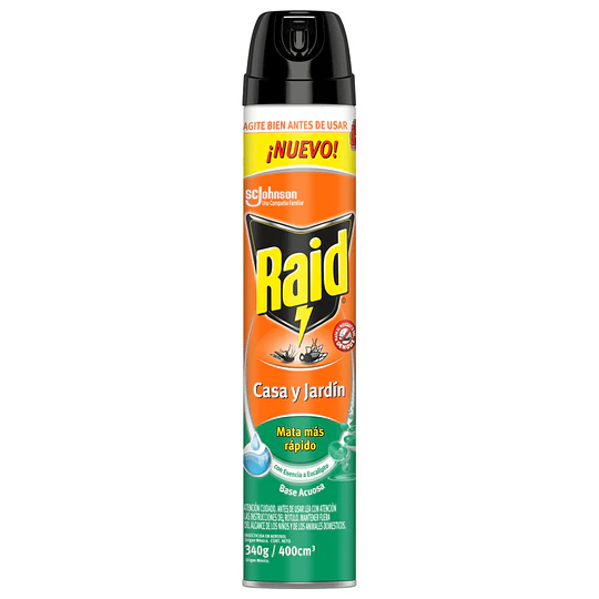 Raid Insecticida Casa y Jardín 400 cm3