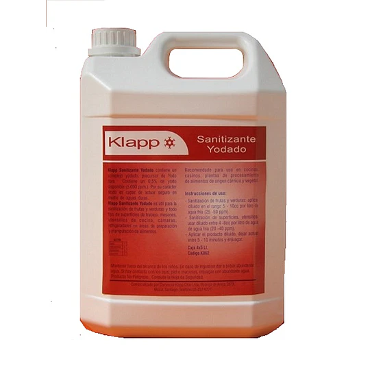 Sanitizante Yodado Klapp 5 Lt.