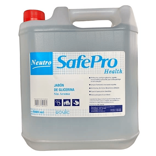 Jabón Glicerina PH Neutro sin Aroma 5 Lt. Safepro