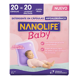 Detergente en Cápsulas Hipoalergénico x 20 Nanolife