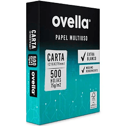 Resma de Papel Carta Ovella 75gr. x 500 Hojas