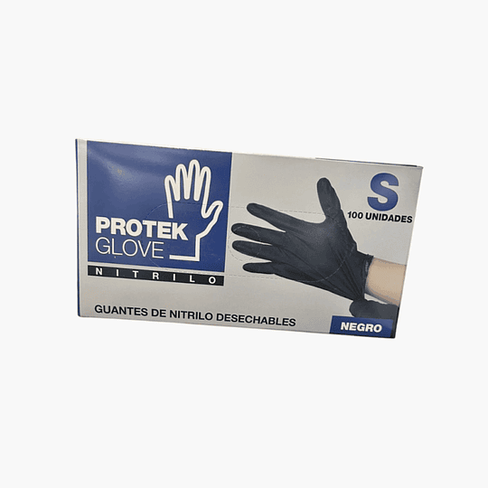 Guante Nitrilo Negro S/Polvo x 50 pares Talla S
