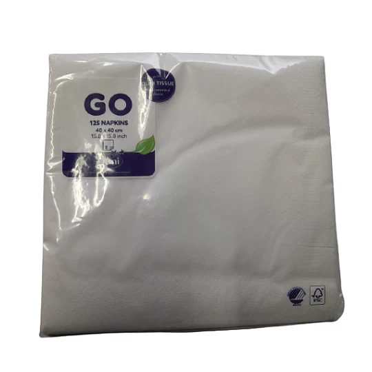 Servilleta Duni 2 Ply 40x40cm Blanca 10x125