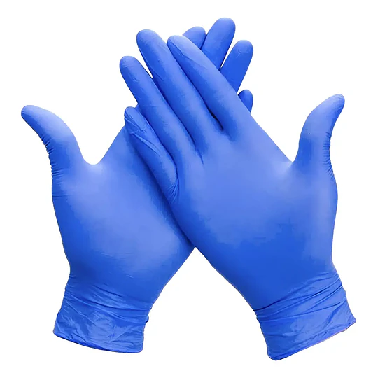 Guante de Nitrilo Desechable Sin Polvo - Talla M 100 Unid.