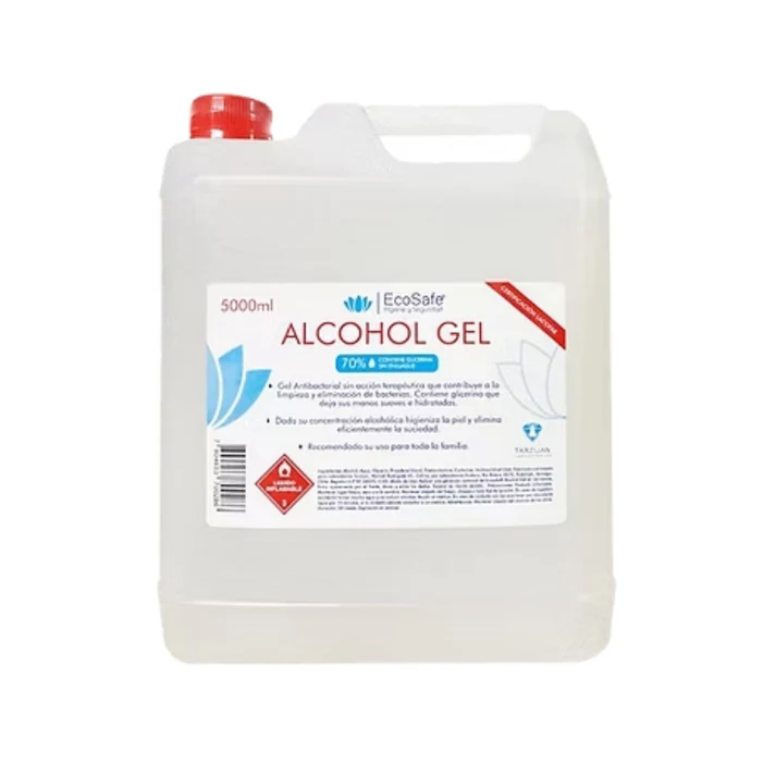 Alcohol Gel con glicerina ECOSAFE 5 Lt.