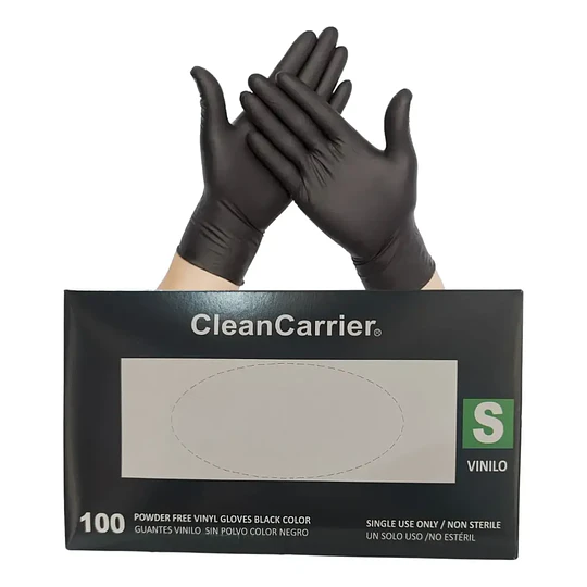 Guante Vinilo Negro Talla S Clean Carrier 50 pares