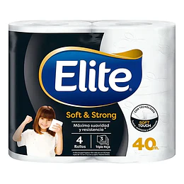 Papel Higiénico Elite Triple Hoja 32 rollos x 40 Mt.