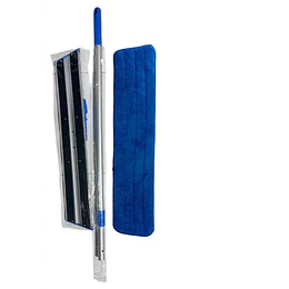 Mopa Avión Microfibra 60cm Con Mango Acero Inoxidable 1,48 mt.
