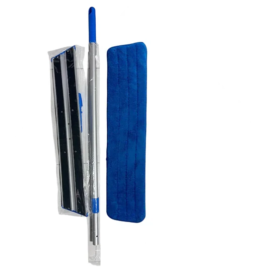 Mopa Avión Microfibra 60cm Con Mango Acero Inoxidable 1,48 mt.