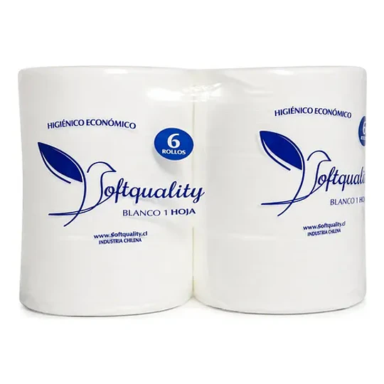 Papel Higiénico Jumbo 6x500 Mt. H/S Softquality