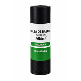 Bolsa de Basura Negra 70x90 x 10 Unid. 25 Mic.