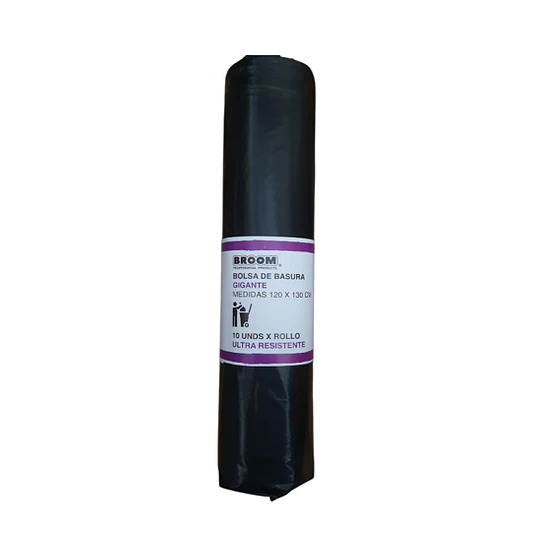 Bolsa de Basura Negra 120x130 X 10 Unid. 60 Mic.