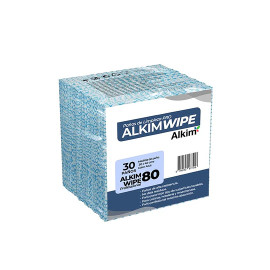 Paño Alkimwipe 80 x 30 Paños Blanco Y Azul 30x40 cm