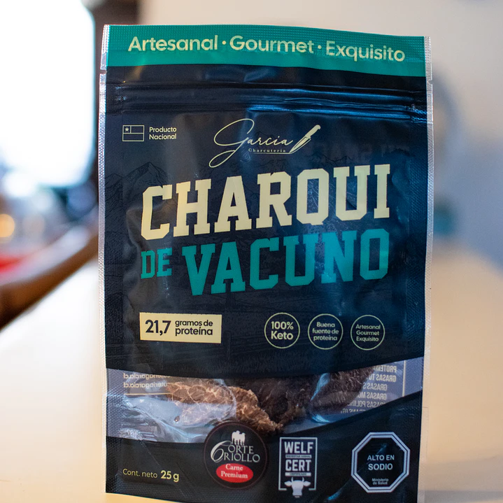 Charqui de vacuno 25 grs. 1