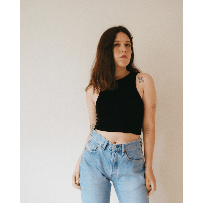 Crop top basic terciopelo  1