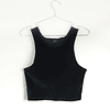 Crop top basic terciopelo 1