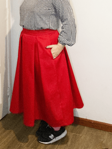 Falda Pauli rojo