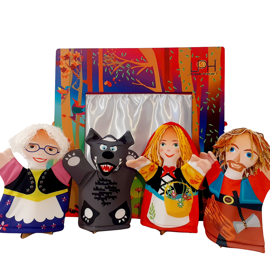 Teatro bosque con Títeres de Caperucita Roja (cuatro) 1