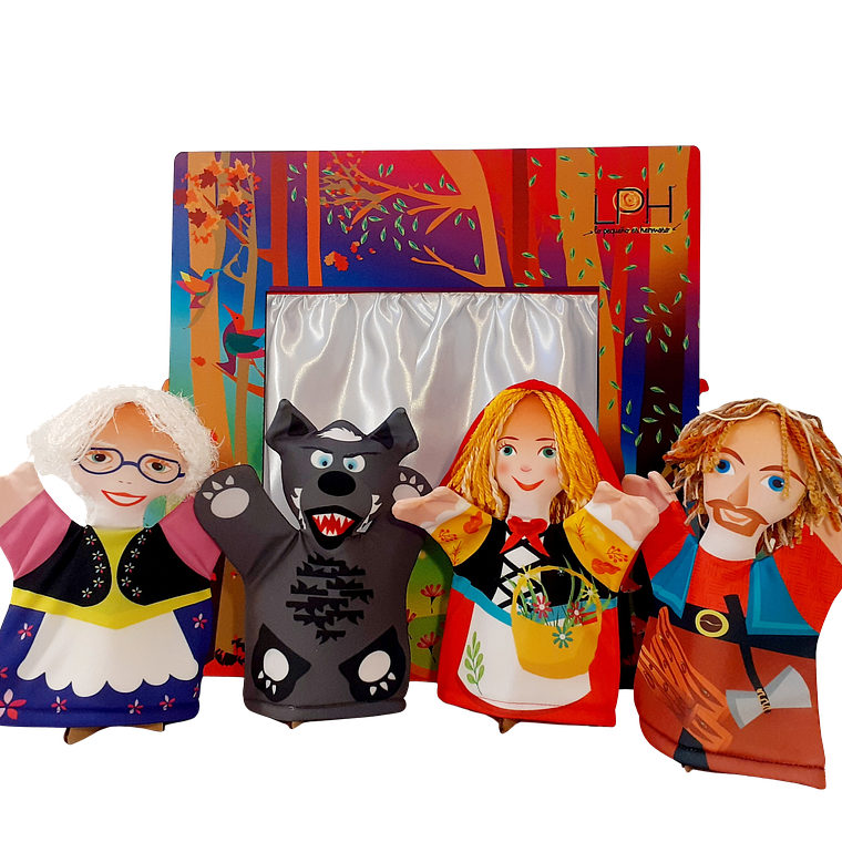 Teatro bosque con Títeres de Caperucita Roja (cuatro) 1