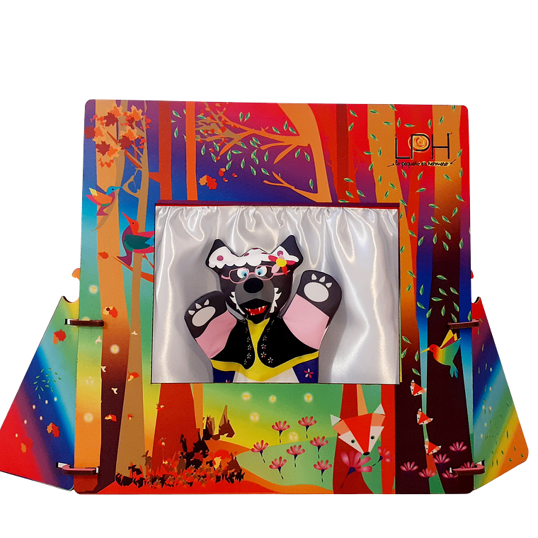 Teatro bosque con Títeres de Caperucita Roja (cuatro) 3