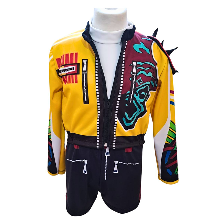 Disfraz de Rumi K-Pop Demon Hunters (Traje de colores con Chaqueta amarilla) 2