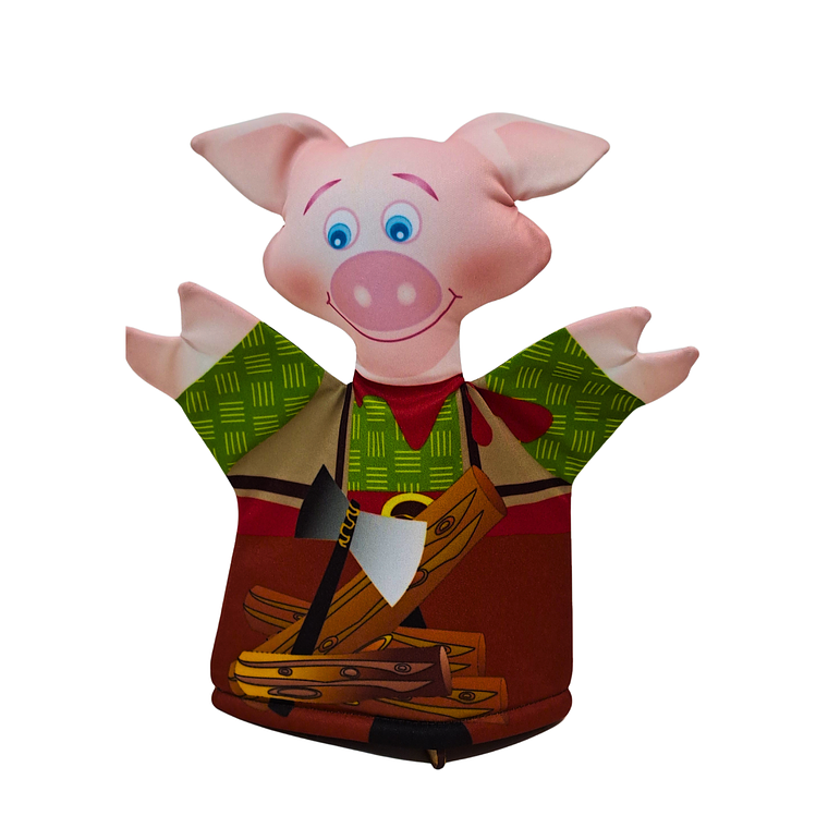 Los 3 Chanchitos y el Lobo Feroz . Títeres de Mano 3