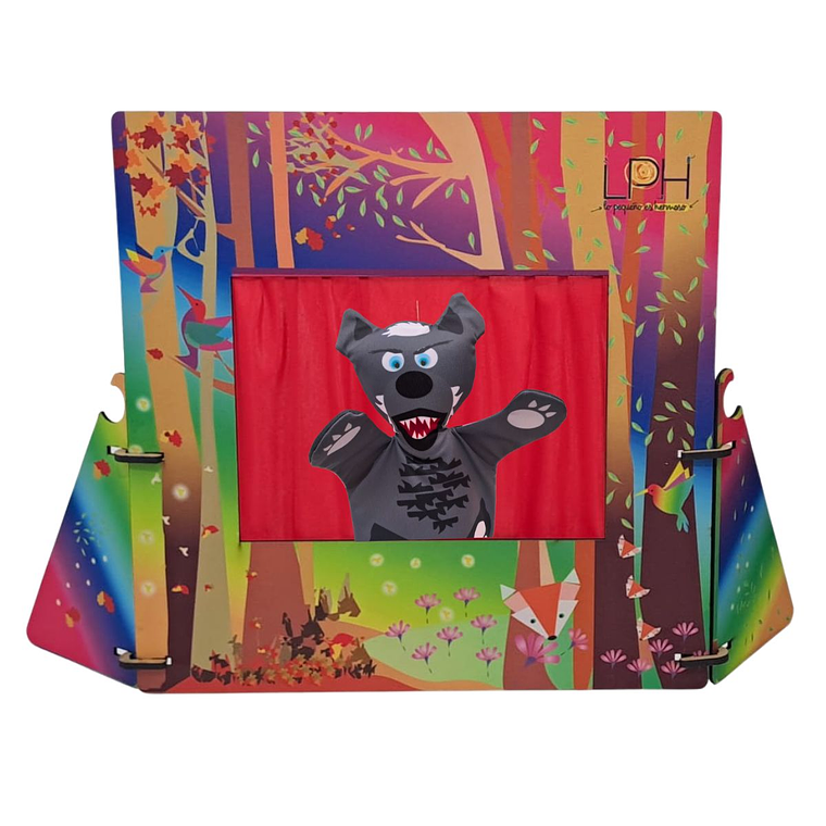 Teatro bosque con Títeres de Caperucita Roja  3