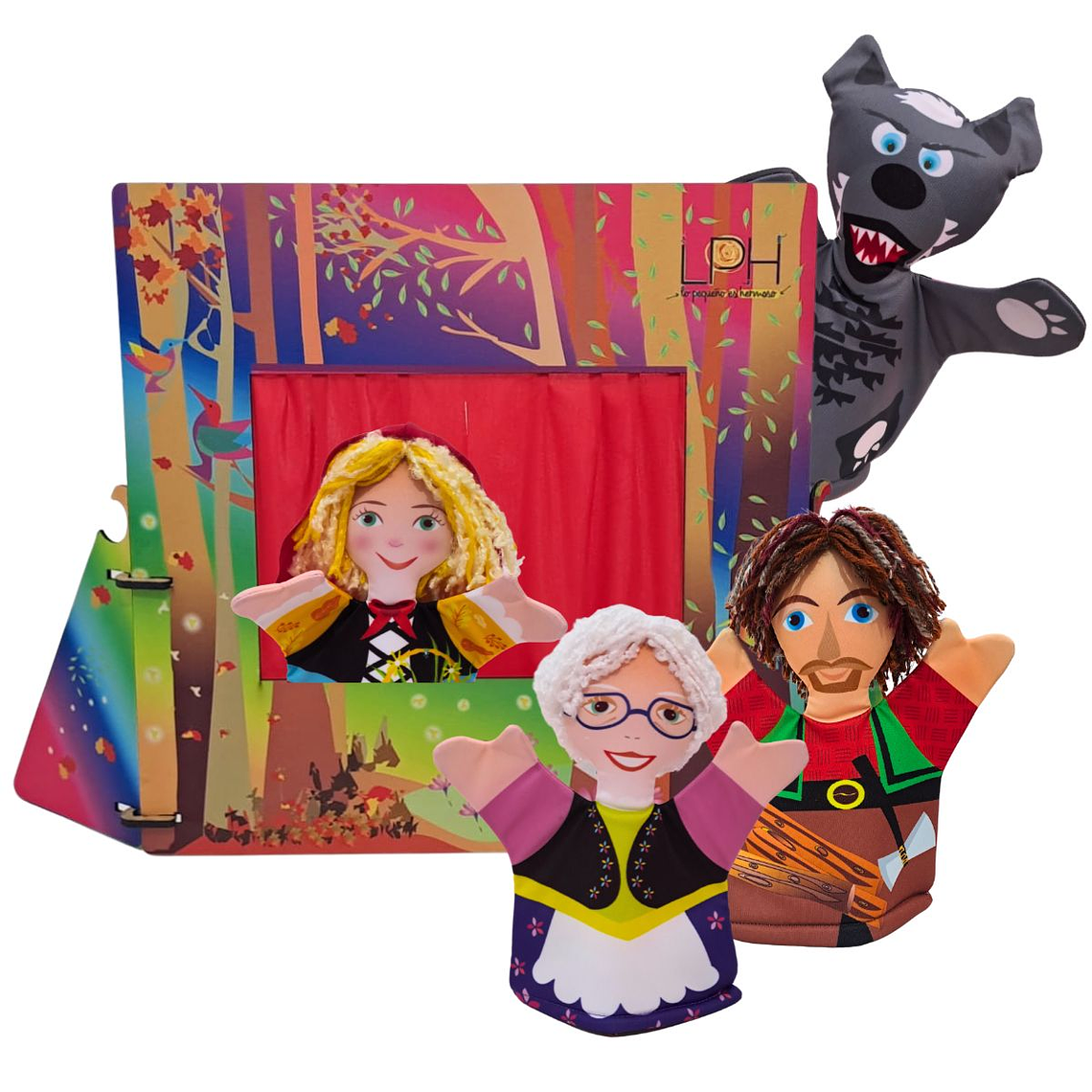 Teatro bosque con Títeres de Caperucita Roja  1