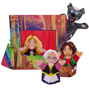 Teatro bosque con Títeres de Caperucita Roja 