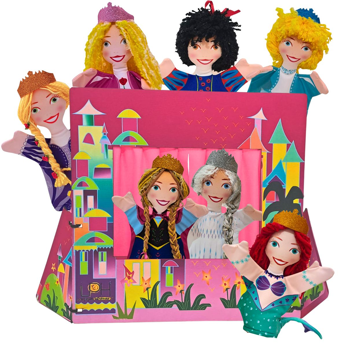 Teatro Castillo con Títeres de Heroínas de Cuentos Clásicos. 1