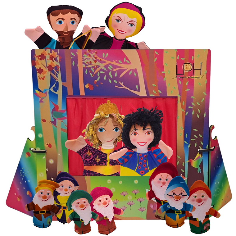 Teatro bosque con títeres de Blancanieves y los Siete Enanitos 1