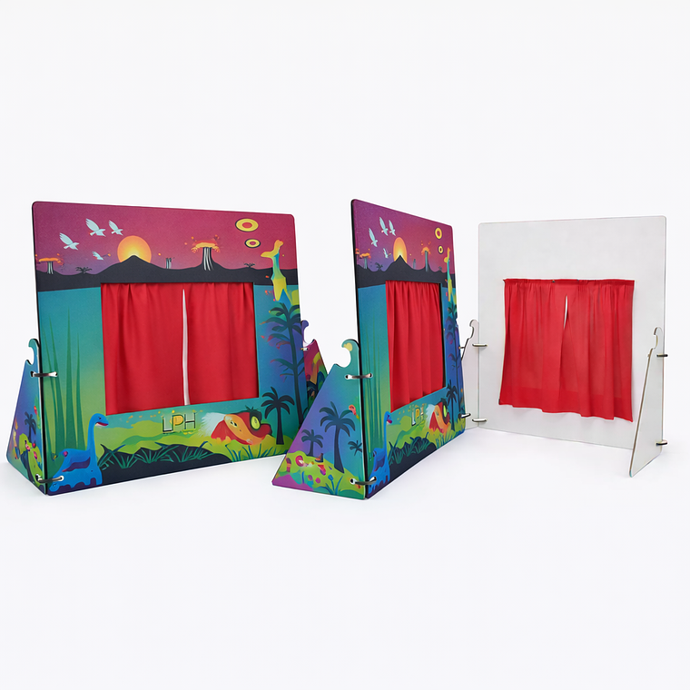 Teatro Prehistoria con Títeres de Dinosaurios y Cavernícolas 2