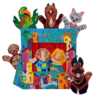 Teatro Ciudad con títeres de niños animalitos domésticos