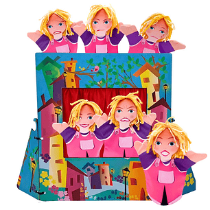 Teatro Ciudad con Títeres de nena y sus Emociones