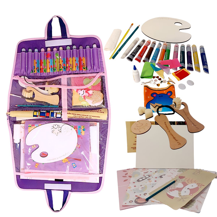 Valija de Arte Mis Diseños. Nena en Hamaca 3