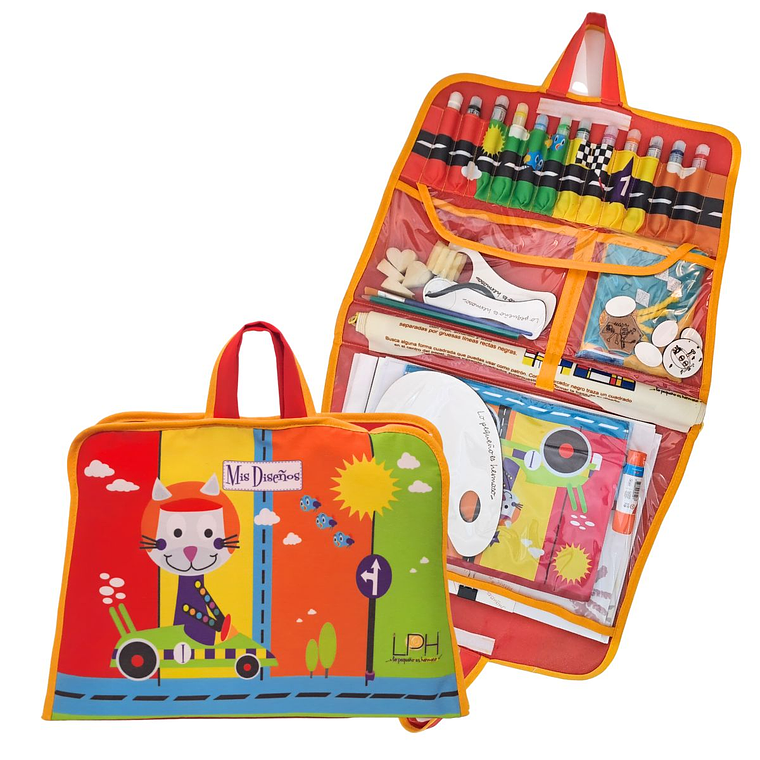 Valija de Arte Mis Diseños. Gato Automovilista 2