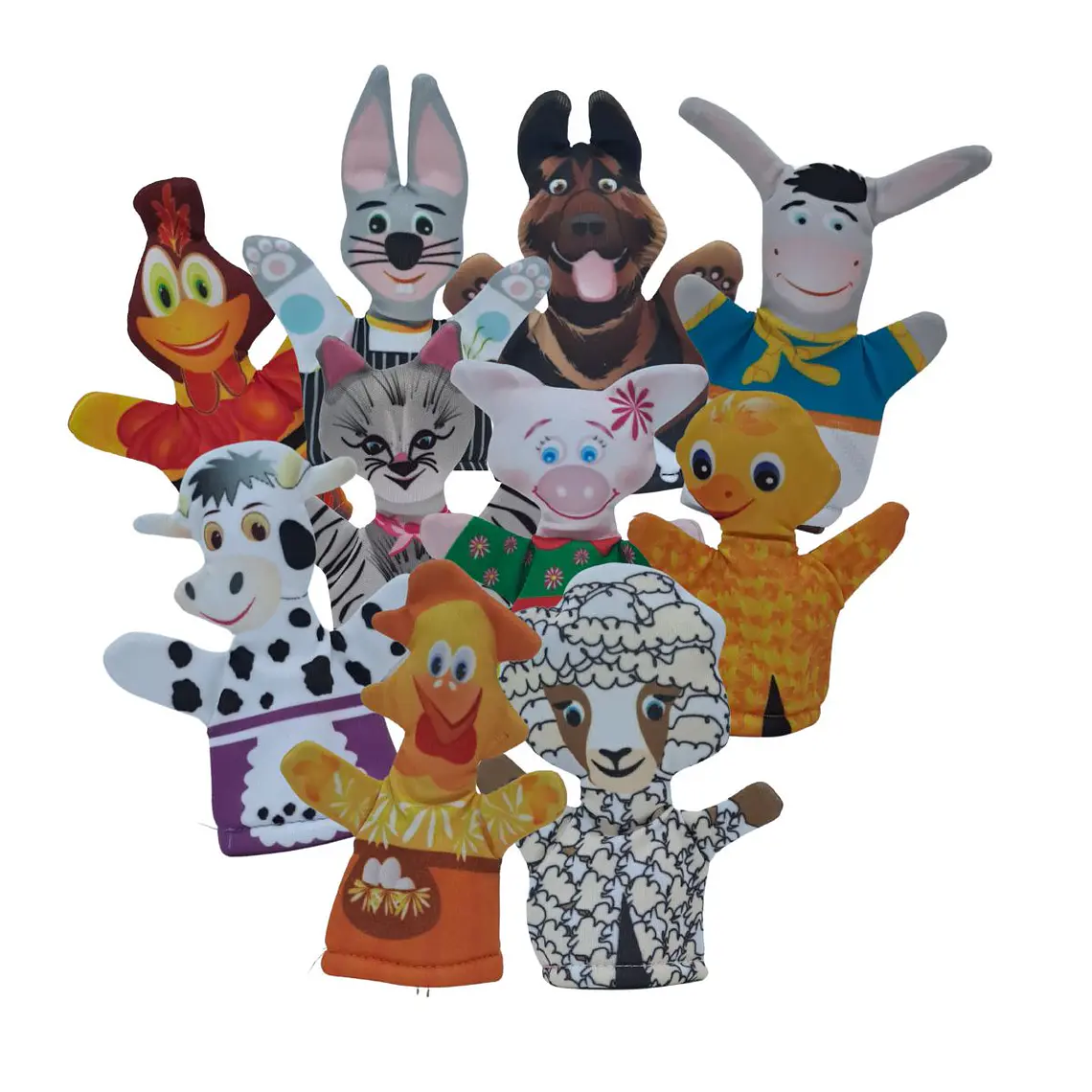 Mini teatro granja con Títeres de dedo de Animales de Granja 3