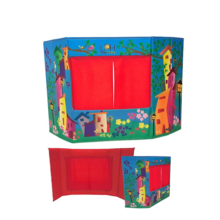 Mini teatro Ciudad con Títeres de dedo de Familia 2