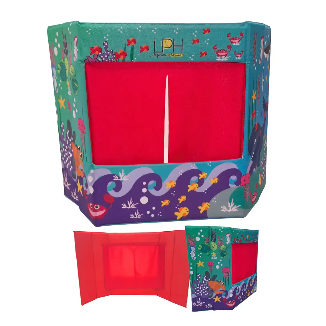 Minieatro Fondo del Mar con Títeres de dedo del cuento La Sirenita 2